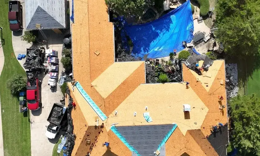 Professional Roof Repair being performed in Ocean Pointe